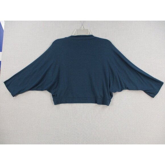 Loft Kimono Cardigan Shrug L Blue Modal Spandex - Picture 4 of 5